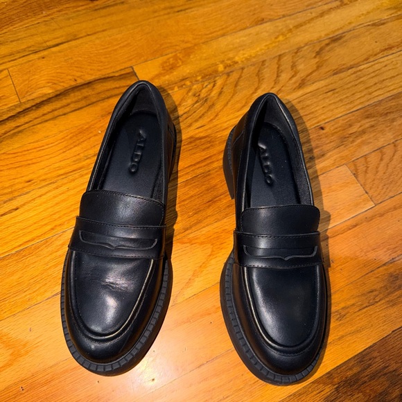 Aldo Classic Black Penny Loafers - Picture 3 of 8